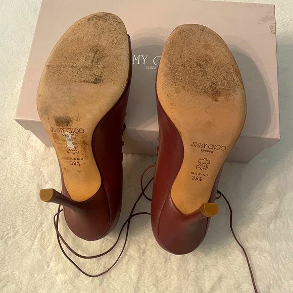 Preowned Jimmy Choo Heather Lace up Open Toe Sandals - Picture 5 of 6